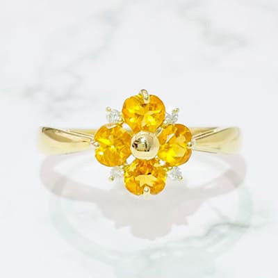 cincin 0.80ct K18YG