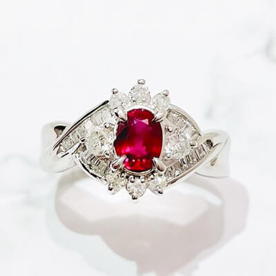 cincin 0.60ct Pt900