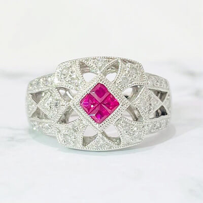 cincin 0.25ct Pt900