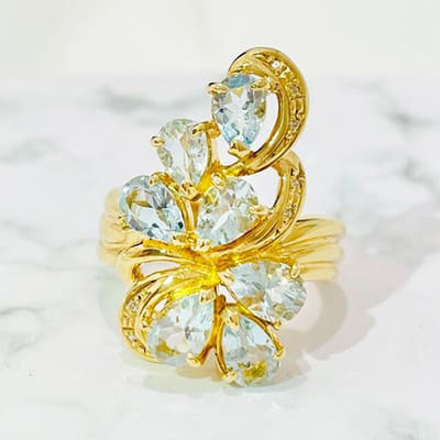 Aquamarine ring 2.07ct K18YG